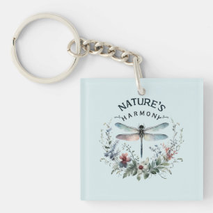 Nature's Harmony - Artistic Dragonfly Keychain