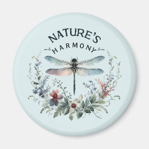 Nature's Harmony - Artistic Dragonfly Magnet