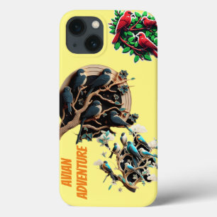 "Nature's Harmony: Birds in Trees iPhone Case" iPhone 13 Case