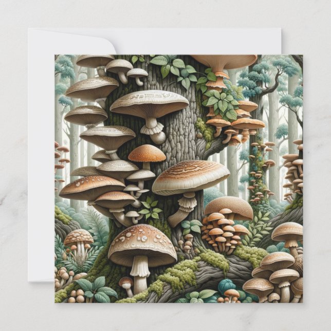 Nature's Harmony: Botanical Seamless Pattern  Invitation (Front)