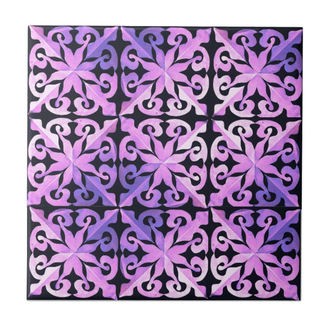 Nature's Hidden Geometry Abstract Geometric  Tile (Front)