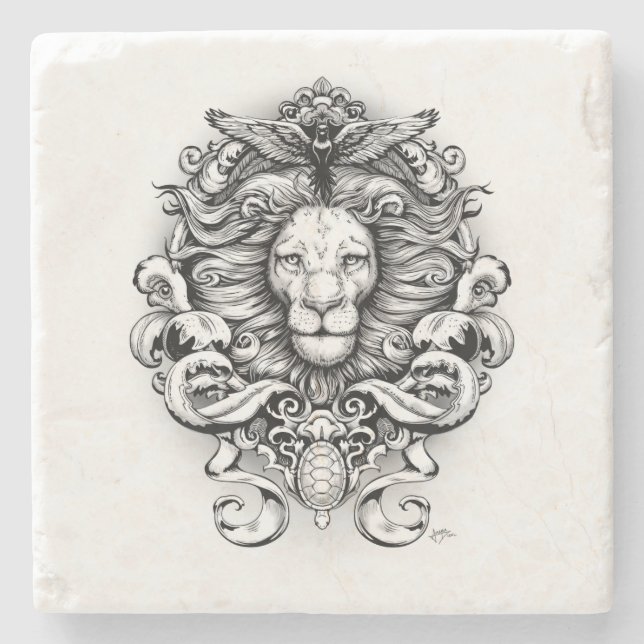 Nature's Kingdom Stone Coaster (Front)