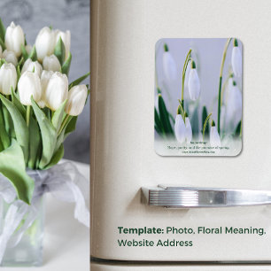 Nature's Lesson: Snowdrop Educational Fridge Magnet