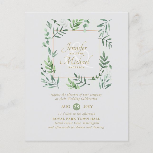 Natures Love Greenery Wreath Wedding (Front)