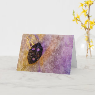 Nature's mask on the beach  card