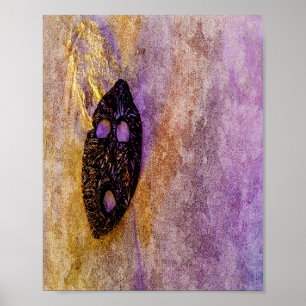 Nature's mask on the beach poster