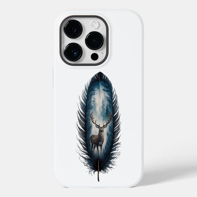 "Nature's Masterpiece: Deer Feather Design iPhone  Case-Mate iPhone Case (Back)