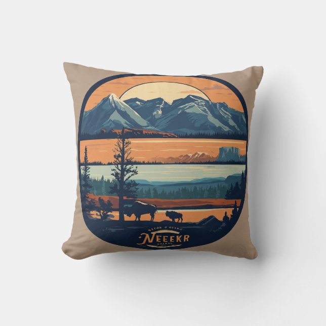 "Nature's Masterpieces: America's National Parks" Throw Pillow (Front)