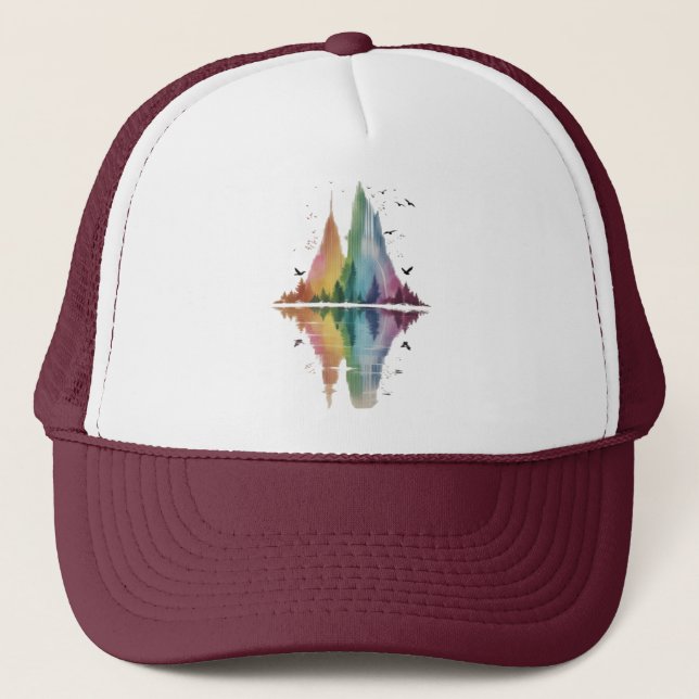Nature's Music - Classic Sound Wave T-Shirt Trucker Hat (Front)