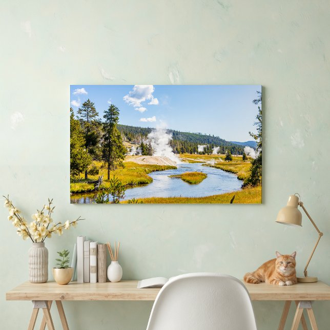 Nature's Palette: A Stunning Yellowstone Landscape Canvas Print (Creator Uploaded)