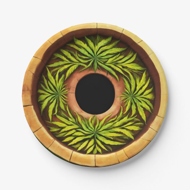 Nature's Palette: Designed Paper Plates (Front)