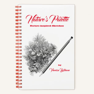 Nature's Palette Nature Sketchbook Personalization Notebook