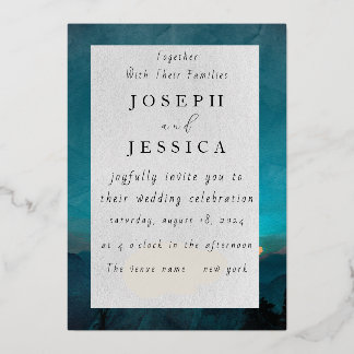 Nature's Passion: Watercolor Wedding Invitation