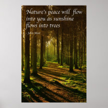 'Nature's peace will flow into you' J Muir quote