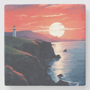 Nature's Peaceful Landscape #6 Stone Coaster