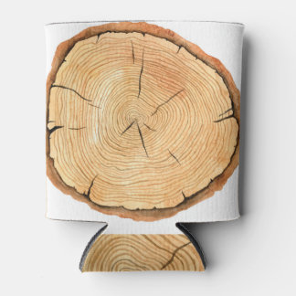 Nature's Rings: Tree Texture Triumph Can Cooler