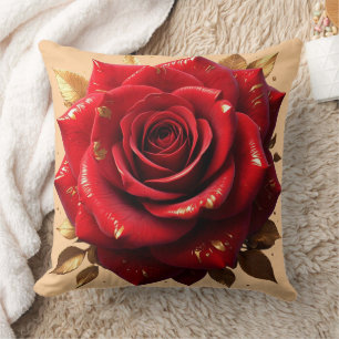 "Nature's Romantic Bloom" Throw Pillow