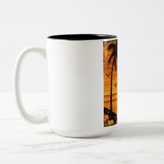 Nature's Serenity Canvas Print - Tranquil Landscap Two-Tone Coffee Mug