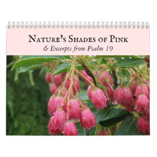Nature's Shades of Pink Scripture Sky Floral Calendar