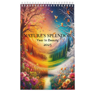 Nature's Splendour Year i2025 Serene Botanical Lan Calendar
