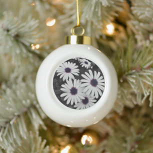 Nature's Subtle Contrast Ceramic Ball Christmas Ornament