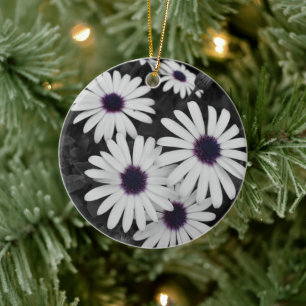 Nature's Subtle Contrast Ceramic Ornament