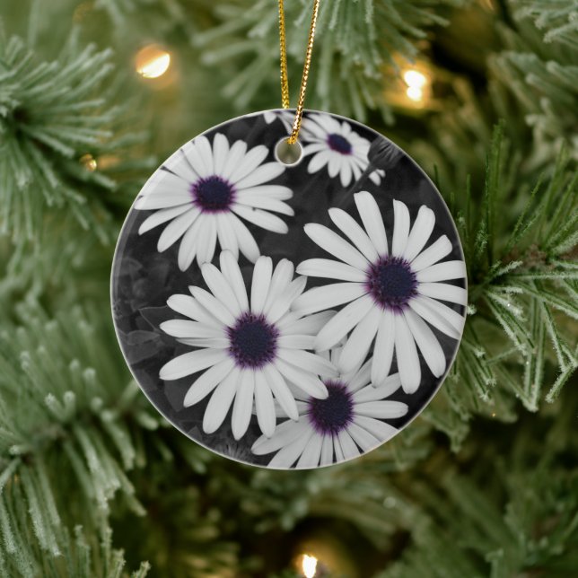Nature's Subtle Contrast Ceramic Ornament (Tree)