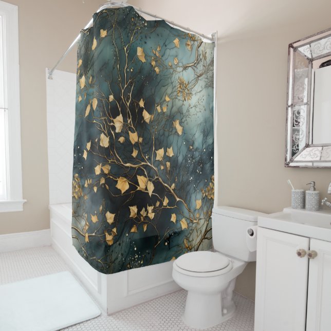 Nature's Tapestry Shower Curtain (In Situ)