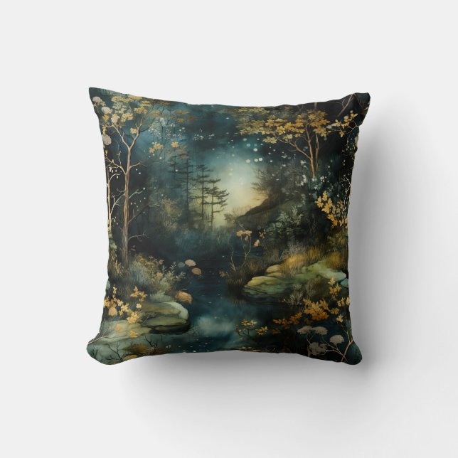 Nature's Tapestry Throw Pillow (Front)