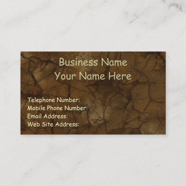 NATURE'S TEXTURES Amber Business & Profile Cards (Front)