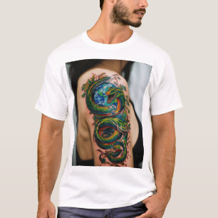 Nature's Untamed Tattoo Art Tee" T-Shirt