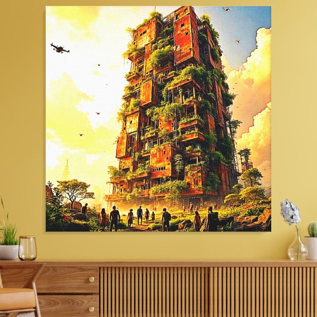 Nature's Urban Return Canvas Print (Insitu(LivingRoom))
