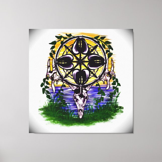 Natures Wheel of Echoes Canvas Print (Front)
