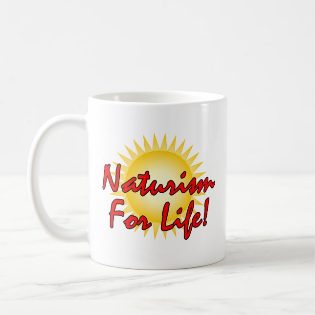 Naturist/Nudist Coffee Mug (Left)