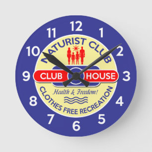 Naturist Round Clock