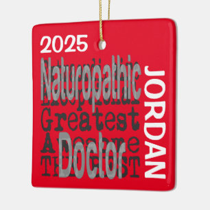 Naturopathic Doctor Extraordinaire CUSTOM Ceramic Ornament