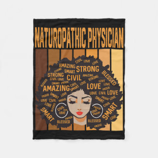 Naturopathic Physician Powerful Black History Mont Fleece Blanket