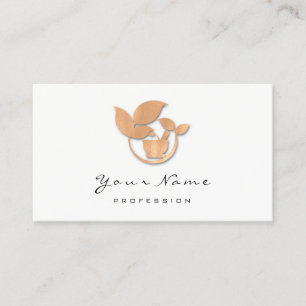 Naturotherapy Healthy Diet Ayurveda Rose Gold Logo Appointment Card