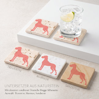 Naturstein Marmor Sandstein Travertin bedruckt  Stone Coaster
