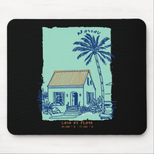 Nau Hamas Souvenir Vintage Caribbean Cruise Art Mouse Pad