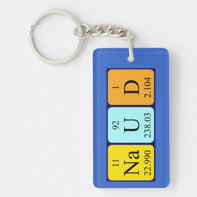 Naud periodic table name keyring (Front)