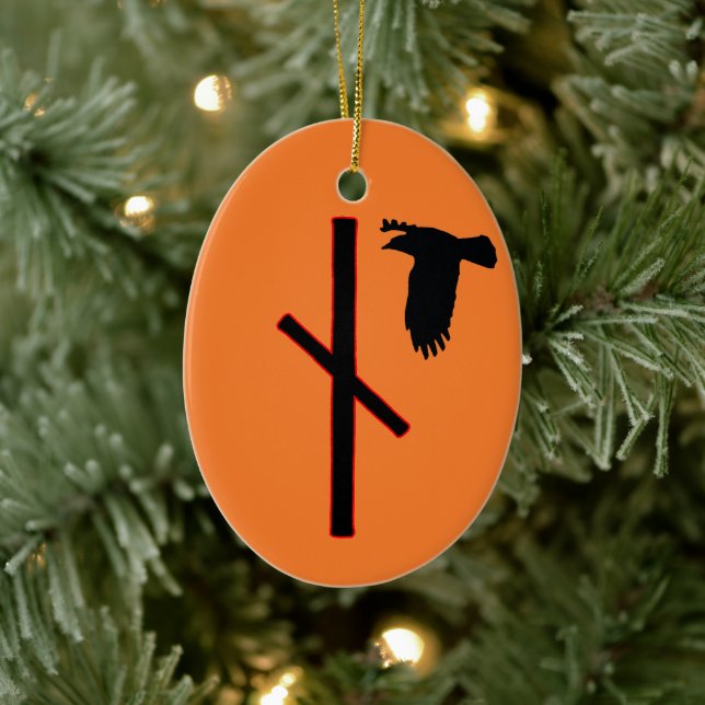 Naudhiz Viking Rune Yule Ornament – Overcoming! (Tree)