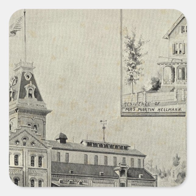 Naugatuck Val Brewery Square Sticker (Front)