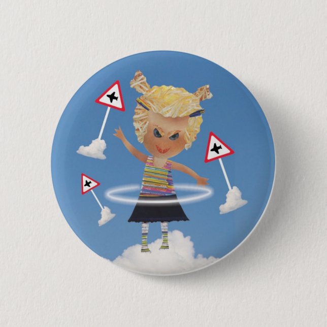 Naught child! 2 inch round button (Front)