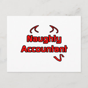 Naughty Accountant Postcard