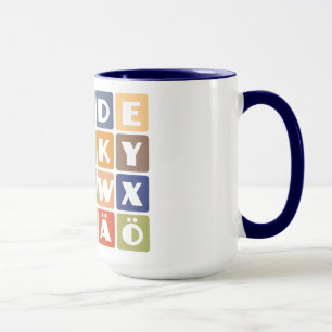 Naughty Alphabets mug – choose style & colour