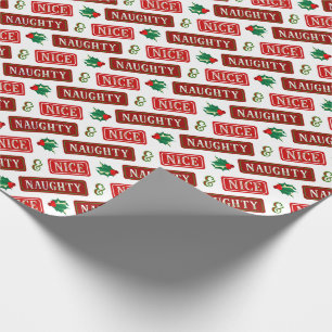 Naughty and Nice Christmas Wrapping Paper