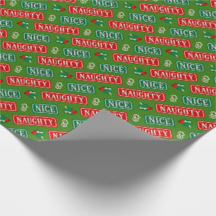 Naughty and Nice Christmas Wrapping Paper