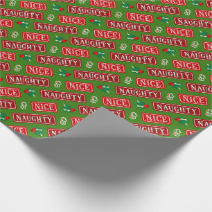 Naughty and Nice Christmas Wrapping Paper