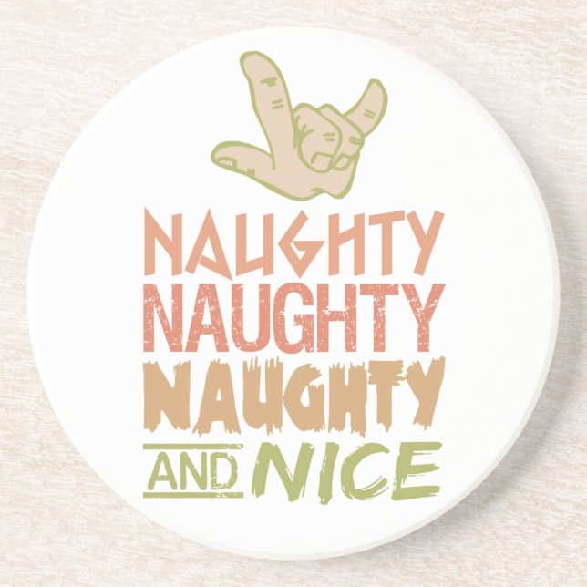 Naughty AND Nice custom coaster (Front)